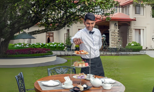 Afternoon tea at a famous hotel